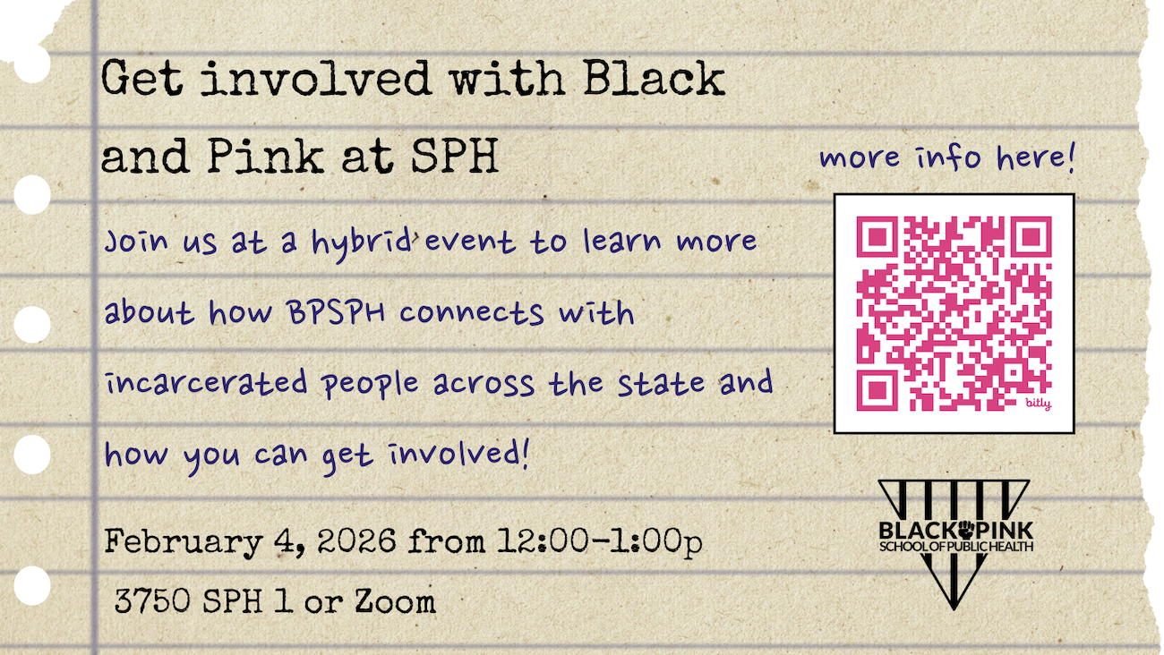Event Flyer for Get Involved with BPSPH!